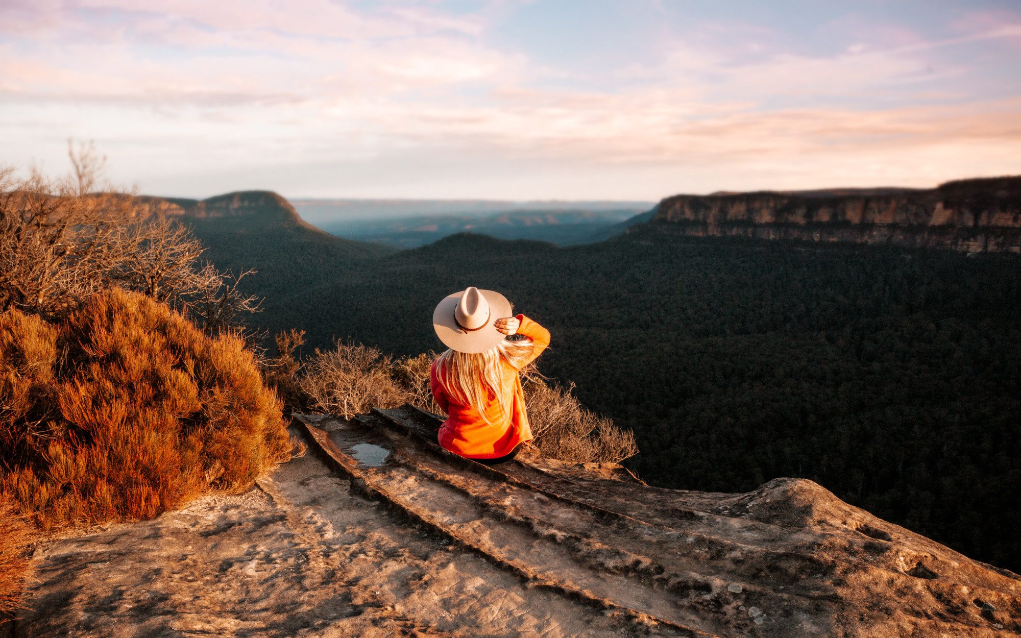 Girl enjoying the mountains view